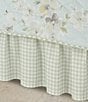 Color:Green/White - Image 2 - Cassia Quilt Collection Gingham Mint Green Ruffled Bed Skirt