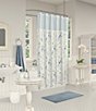 Color:Blue - Image 1 - Cecelia Floral Print Shower Curtain