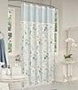 Color:Blue - Image 2 - Cecelia Floral Print Shower Curtain