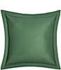 Color:Green - Image 1 - Clara Green Flanged Square Pillow