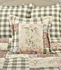 Piper & Wright Eloise Patchwork Floral Reversible Decorative Square Pillow, Color:Dusty Rose - Image 1