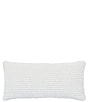 Color:White - Image 1 - Lillian Collection Engineered All -Over Jacquard Striped Boudoir Decorative Reversible Pillow