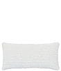 Piper & Wright Lillian Collection Engineered All -Over Jacquard Striped Boudoir Decorative Reversible Pillow, Color:White - Image 1