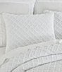 Color:White - Image 2 - Lillian Collection Oversized Jacquard Comforter Mini Set