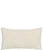 Color:Cream - Image 1 - Lillian Engineered All-Over Jacquard Striped Boudoir Decorative Pillow