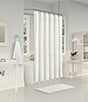 Color:White - Image 1 - Lillian Jacquard Fabric Shower Curtain