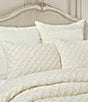 Color:Cream - Image 2 - Lillian Lattice Textured Patterned Comforter Mini Set