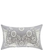 Color:Grey - Image 1 - Crochet Embroidered Melissa Boudoir Decorative Pillow