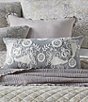 Color:Grey - Image 2 - Crochet Embroidered Melissa Boudoir Decorative Pillow
