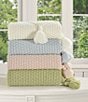 Piper & Wright Millie Basket Weave Knit Tassel Throw, Color:White - Image 5