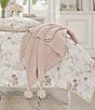 Piper & Wright Millie Basket Weave Knit Tassel Throw, Color:Blush - Image 2