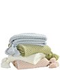 Piper & Wright Millie Basket Weave Knit Tassel Throw, Color:Blush - Image 4