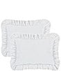 Color:White - Image 1 - Samantha Quilt Collection Quilted Voile Pillow Sham