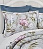 Color:Sea Foam - Image 3 - Sara Bedding Collection Watercolor Floral Printed Comforter Mini Set
