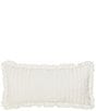 Piper & Wright Songbird Channel Striped Solid Quilted Pleated Boudoir Decorative Throw Pillow - Image 1