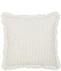 Piper & Wright Songbird Channel Striped Solid Quilted Square Decorative Throw Pillow - Image 1