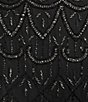 Pisarro Nights Plus Size 3/4 Mesh Sleeve Beaded Colum Gown, Color:Black - Image 3
