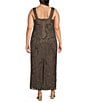 Pisarro Nights Plus Size All Over Beaded Mesh Jacket Dress - Image 3