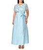Pisarro Nights Plus Size Beaded Mesh Short Sleeve Dress - Image 1