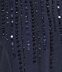 Pisarro Nights Plus Size Cap Sleeve Beaded Mesh Blouson Dress - Image 3