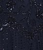 Pisarro Nights Plus Size V-Neck Short Sleeve Beaded Sheath Gown - Image 3