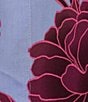 Color:Periwinkle - Image 3 - Botanical Print Short Sleeve Notch Collar Woven Sateen Pajama Set