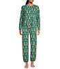 PJ Salvage Cheetah Floral Print Jersey Knit Drawstring Coordinating Sleep Jogger - Image 3