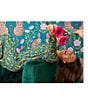 PJ Salvage Cheetah Floral Print Jersey Knit Drawstring Coordinating Sleep Jogger - Image 5