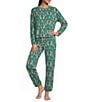 PJ Salvage Cheetah Floral Print Jersey Knit Drawstring Coordinating Sleep Jogger - Image 3