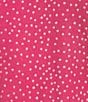 PJ Salvage Dotted Butter Jersey Long Sleeve Coordinating Sleep Top, Color:Bright Pink - Image 4