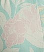 Color:Seafoam - Image 3 - Floral Peachy Knit Drawstring Tie Coordinating Sleep Pants