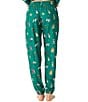 PJ Salvage Furry And Festive Print Butter Knit Jersey Drawstring Coordinating Sleep Joggers - Image 2