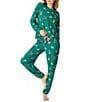 PJ Salvage Furry And Festive Print Butter Knit Jersey Drawstring Coordinating Sleep Joggers - Image 4