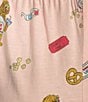 Color:Pink Tint - Image 4 - Jersey Knit Dog Print Coordinating Sleep Shorts