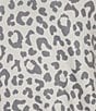 PJ Salvage Leopard Print Long Sleeve V-Neck Peachy Knit Coordinating Sleep Top, Color:Ivory - Image 4