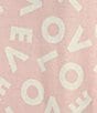 Color:Pink Dream - Image 4 - Long Sleeve Peachy Knit Love Print Coordinating Sleep Top