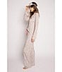 PJ Salvage Modal Basic Leopard Print Notch Collar Pajama Set, Color:Stone - Image 9