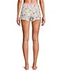 PJ Salvage More Amour Pointelle Floral Print Coordinating Sleep Short, Color:Ivory - Image 2