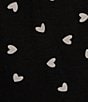 PJ Salvage Plus Size Brushed Thermal Heart Print Coordinating Sleep Pant, Color:Black - Image 4