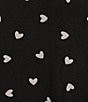 PJ Salvage Plus Size Brushed Thermal Long Sleeve Henley Heart Print Coordinating Sleep Top, Color:Black - Image 4