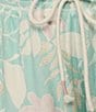 Color:Seafoam - Image 4 - Plus Size Floral Peachy Knit Elastic Waist Pocketed Coordinating Sleep Pant