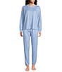 PJ Salvage Polka Dot Print Peachy Knit Coordinating Sleep Pants - Image 3