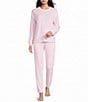PJ Salvage Polka Dot Print Peachy Knit Coordinating Sleep Pants - Image 3