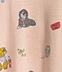 Color:Pink Tint - Image 4 - Sleeveless V-Neck Jersey Knit Dog Print Coordinating Sleep Top
