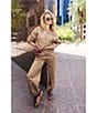PJ Salvage Western Tonal Print Brushed Fleece Drawstring Tie Coordinating Lounge Pants - Image 6