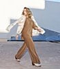 PJ Salvage Western Ways Teddy Sherpa Point Collar Long Sleeve Button Front Jacket - Image 6
