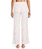 PJ Salvage Wild Flower Brushed Pointelle Drawstring Tie Coordinating Sleep Pant, Color:Ivory - Image 2