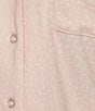 PJ Salvage x Susan G. Komen Short Sleeve Notch Collar Jersey Knit Leopard Print Pajama Set, Color:Blush - Image 3