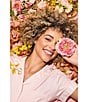 PJ Salvage x Susan G. Komen Short Sleeve Notch Collar Jersey Knit Leopard Print Pajama Set, Color:Blush - Image 5