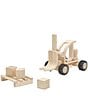 Plan Toys Wooden Toy Forklift, Color:Natural - Image 1